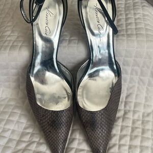 Kenneth Cole Black and Grey Faux Snake  Skin Front